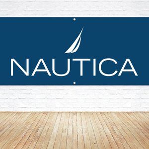 NAUTICA Logo Vinyl Banner 5ft. Sign Retail Shop Mall Vendor Branding Signage New